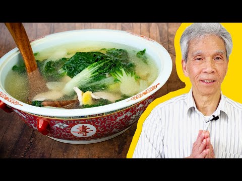 😊  Dad's SOOTHING Bok Choy Soup (白菜猪肉汤)!