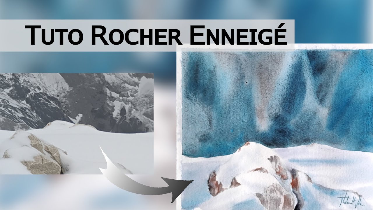 L'astuce qui permet de peindre la neige facilement à l'aquarelle !