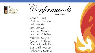 PREP Confirmation Mass, Saturday, 10:30 am, June 19,  2021