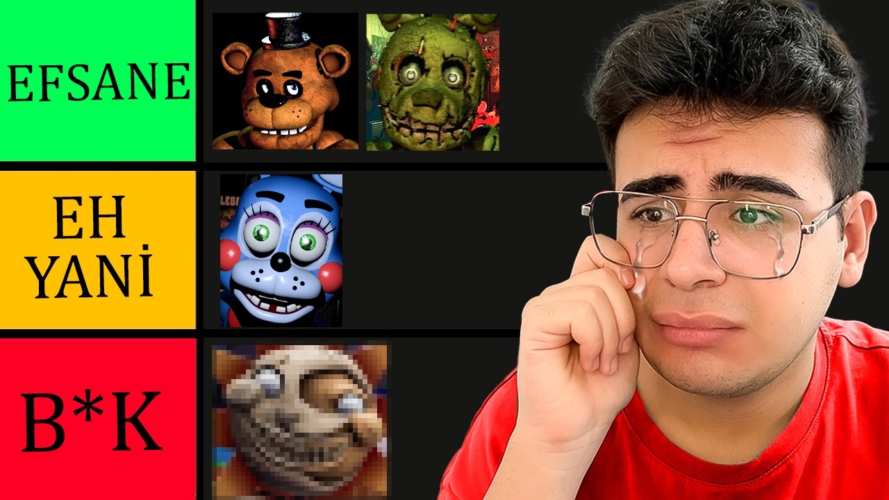 TÜM FNAF KARAKTERLERİ KATMAN LİSTESİ 2025