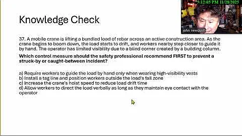 Daily Quiz ep67 Crane Safety  December 12 2025 BCSP