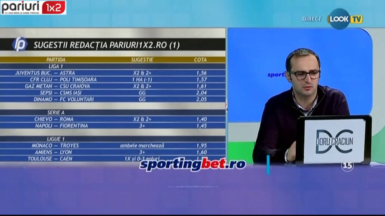 Sabin Pirvan, alaturi de Doru Craciun la FACI PARIU: 25 de PONTURI + Bilete in cotele 2 si 5.30!