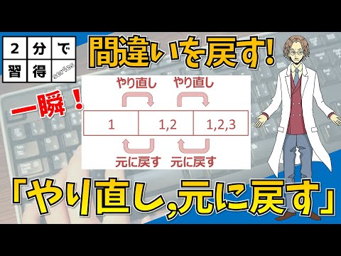 【元に戻す、やり直し（Ctrl+Z、Ctrl+Y）】超わかりやすいエクセル（EXCEL）講座