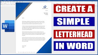 how to create a letterhead in word | microsoft word tutorials