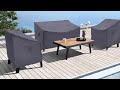 F J Outdoors Waterproof Anti UV Cushion Patio Sofa Cover No More Soaking Wet Cushions