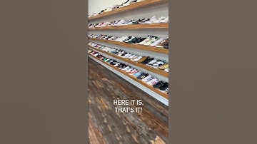 Who has a better sneaker wall than this? #sneakers #sneakerhead #shoes
