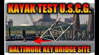 Kayak enters Safety Zone at Baltimore's Key Bridge Collapse Site