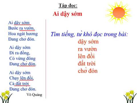 Tiếng Việt: Tập đọc - Ai dậy sớm