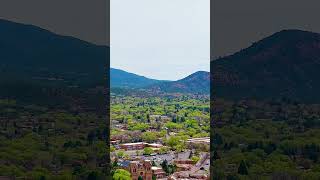 Santa Fe NM Church Panorama Mar 30, 2026  #SantaFe #NM #bluesky TALL #ASMR