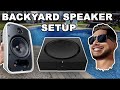Backyard Speaker Setup Featuring The Sonos Amp And Sonance Patio Speakers | Russound Rock Speakers