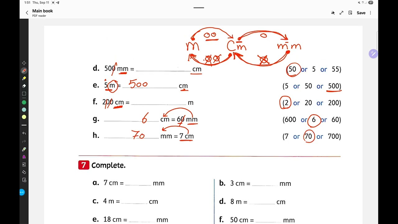  Primary 3 1st Term  Measuring length Exercise 