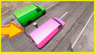 CARRO ACORRENTADO VS PILAR #BeamNG.Drive. screenshot 2
