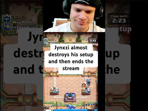 #jynxzi almost destroys his setup over Clash Royale and then ends the stream #jynxzi #clashroyale