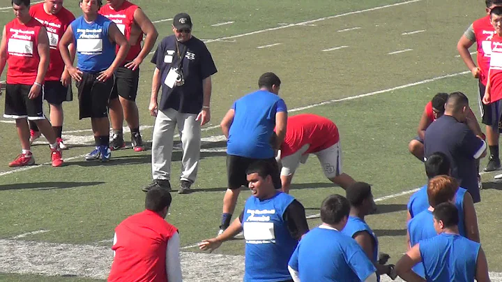 David Apodaca #56 DE at the prep america combine M...