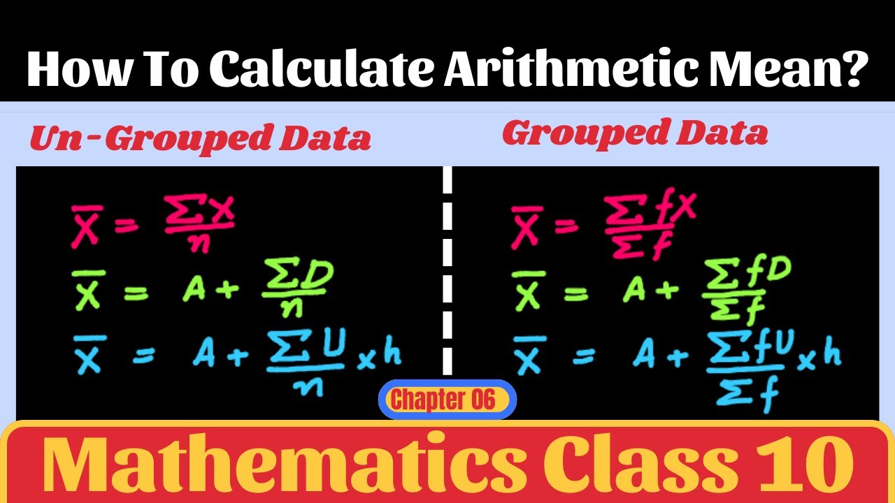 How to Calculate Arithmetic Mean | 10th Math | THE STUDY GUIDERS - YouTube