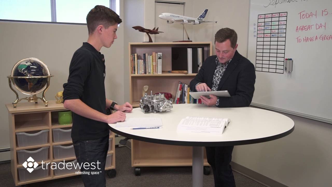 Quick Adjust Sit-Stand Classroom Table by TRADE WEST | refreshing space™