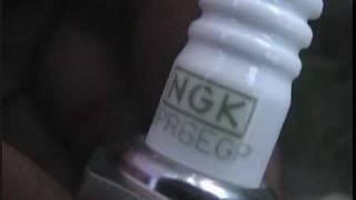 NGK BPR6EGP G-POWER Platinum Alloy spark plugs on 2E engine toyota.mpg
