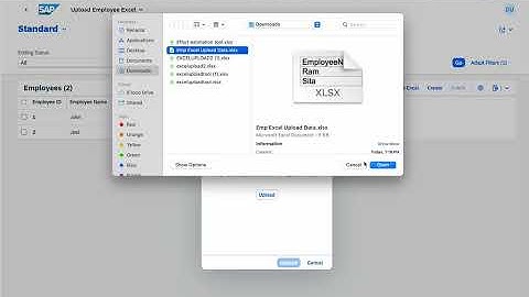 Excel Upload Button  in SAP RAP Fiori Application Demo Run
