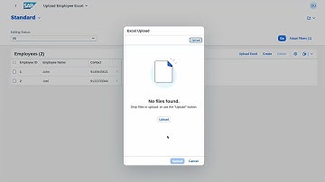 Excel Upload Button  in SAP RAP Fiori Application Demo Run