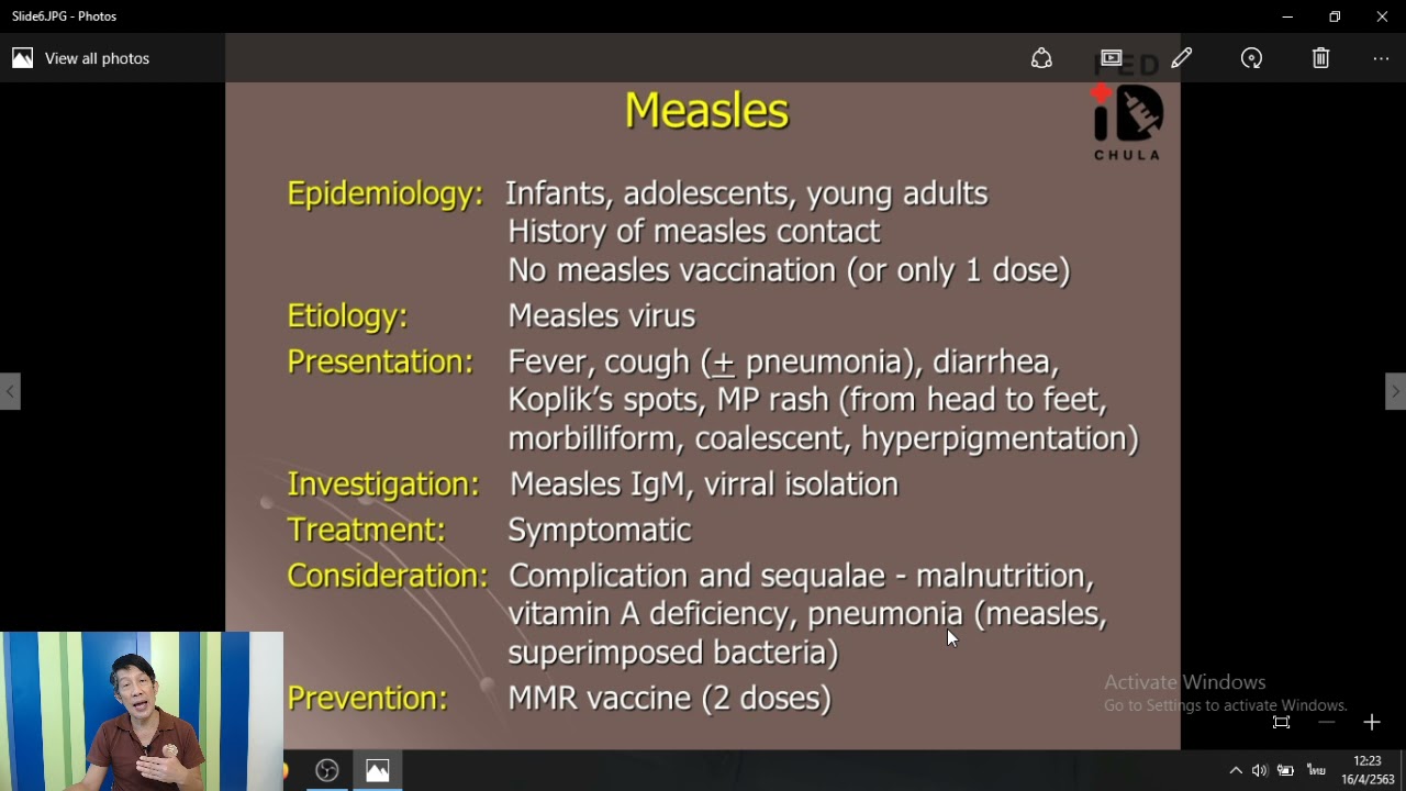 L Chula PID 07 Pattern of recognition    Fever with rash