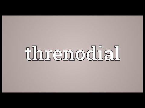 فيديو: ماذا تعني كلمة threnode؟