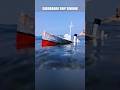 Cardboard ship sinking, wreck of the WWII destroyer model #shipmodel #cardboardship #shipwreck