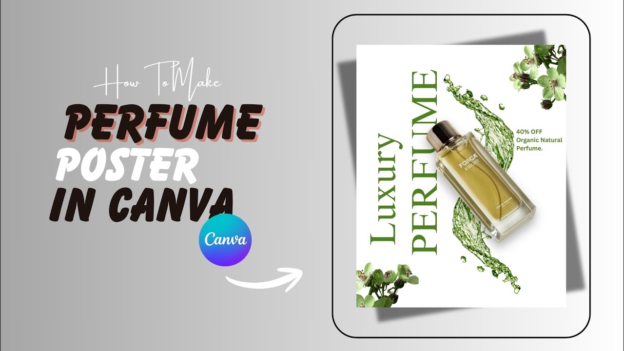 How to Design Perfume Poster design in Canva with easy steps | Canva tutorial | @Pixadesigner 