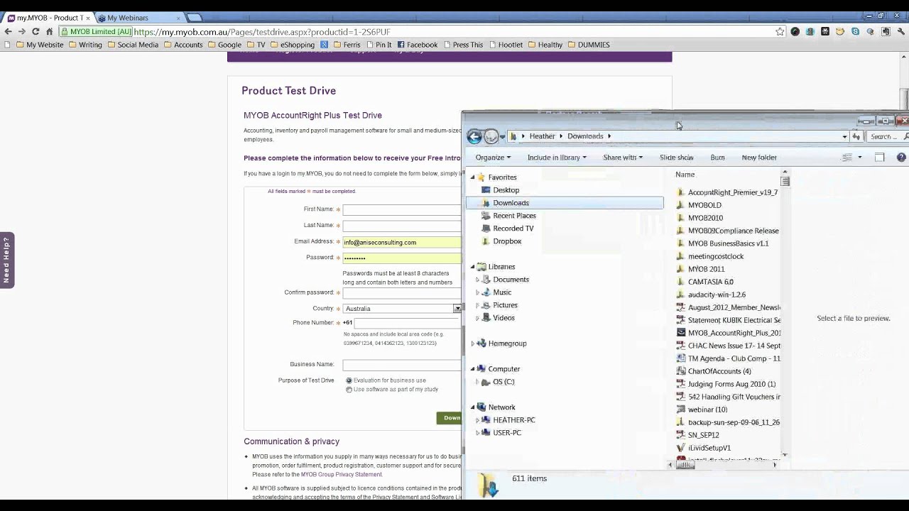 Access A Trial Version Of Myob Youtube