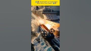 Giant Hovercraft Crashes Into Massive Passenger Ship 🌊🚢💥 | Epic Ocean Collision #shorts