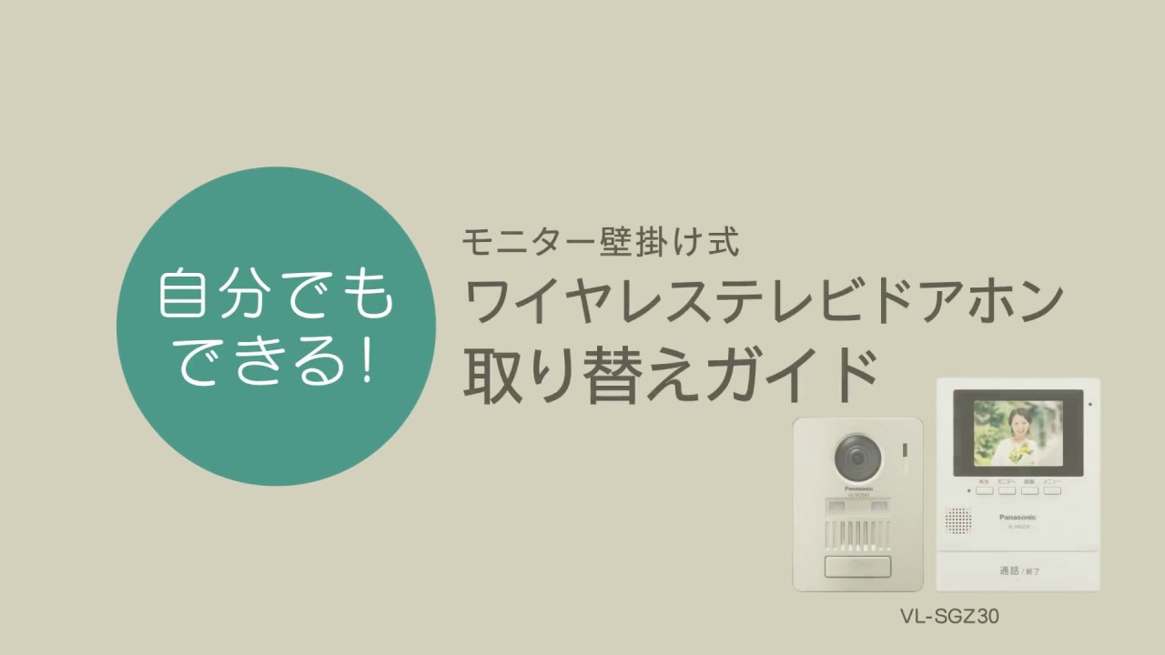 サービス VL-SGE30KLA <br>パナソニック ドアホン モニター壁掛け式ワイヤレステレビドアホン 配線工事不要