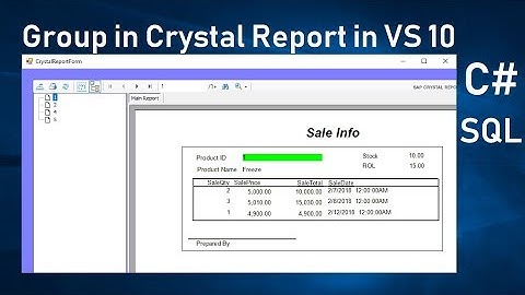 Grouping in Crystal Report in c# part 2. Page break in crystal report. Swift Learn