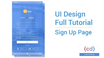 UI Design tutorial in Photoshop | Mobile Sign up Page Step By Step | Sign up Page