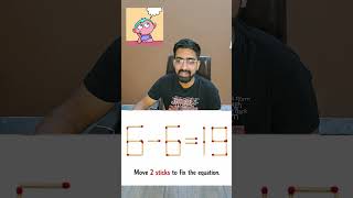 6-6=19 Puzzle Answer | Move 2 Sticks Challenge