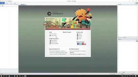 เรียกใช้งาน Construct 2 และ หน้าจอ Welcome