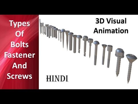 Types of Bolts, Fastener and Screws in