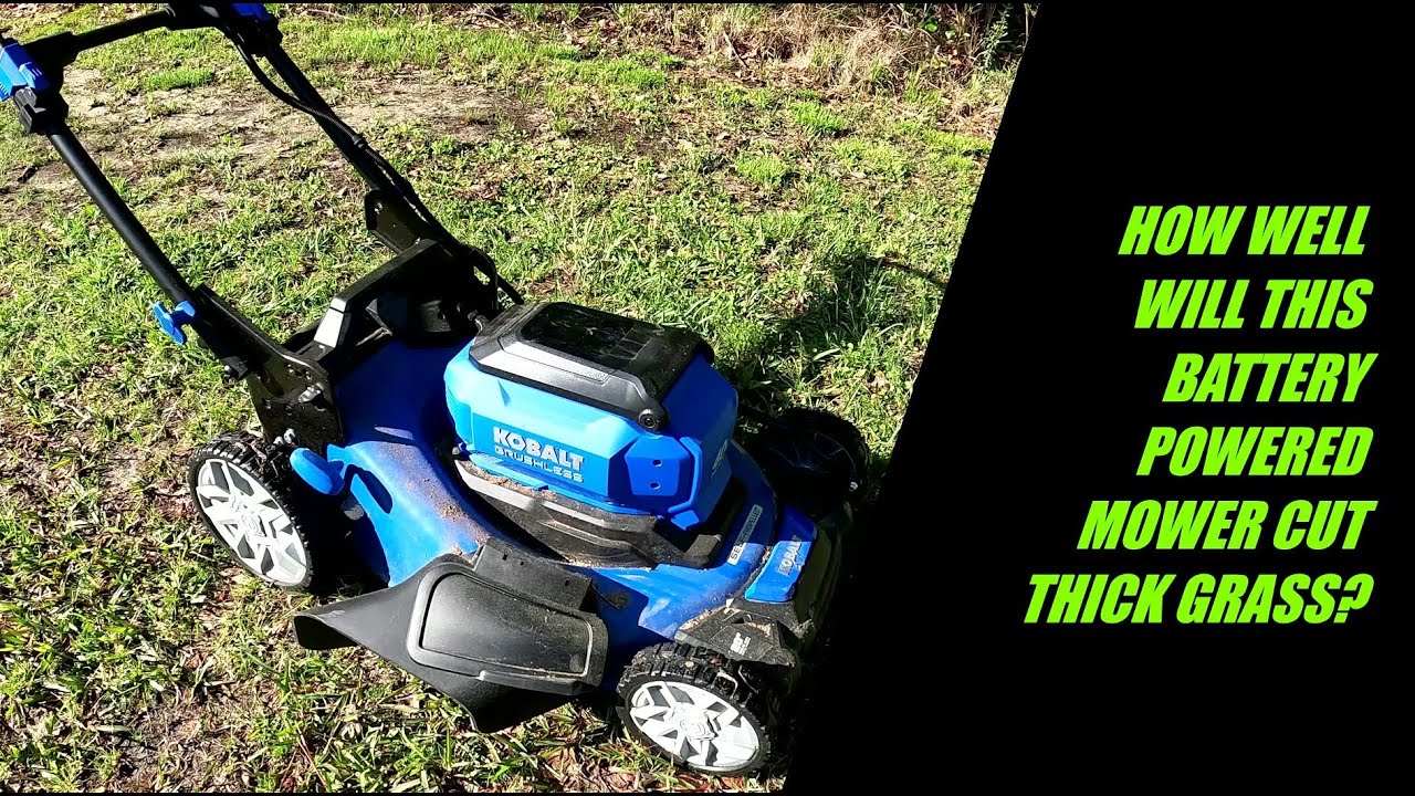 Kobalt 40v battery powered self propelled push mower 20 deck youtube