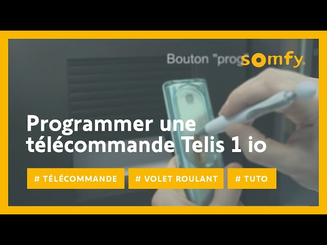 Comment programmer la télécommande pour volet roulant Telis 1 IO ? | Somfy  - YouTube