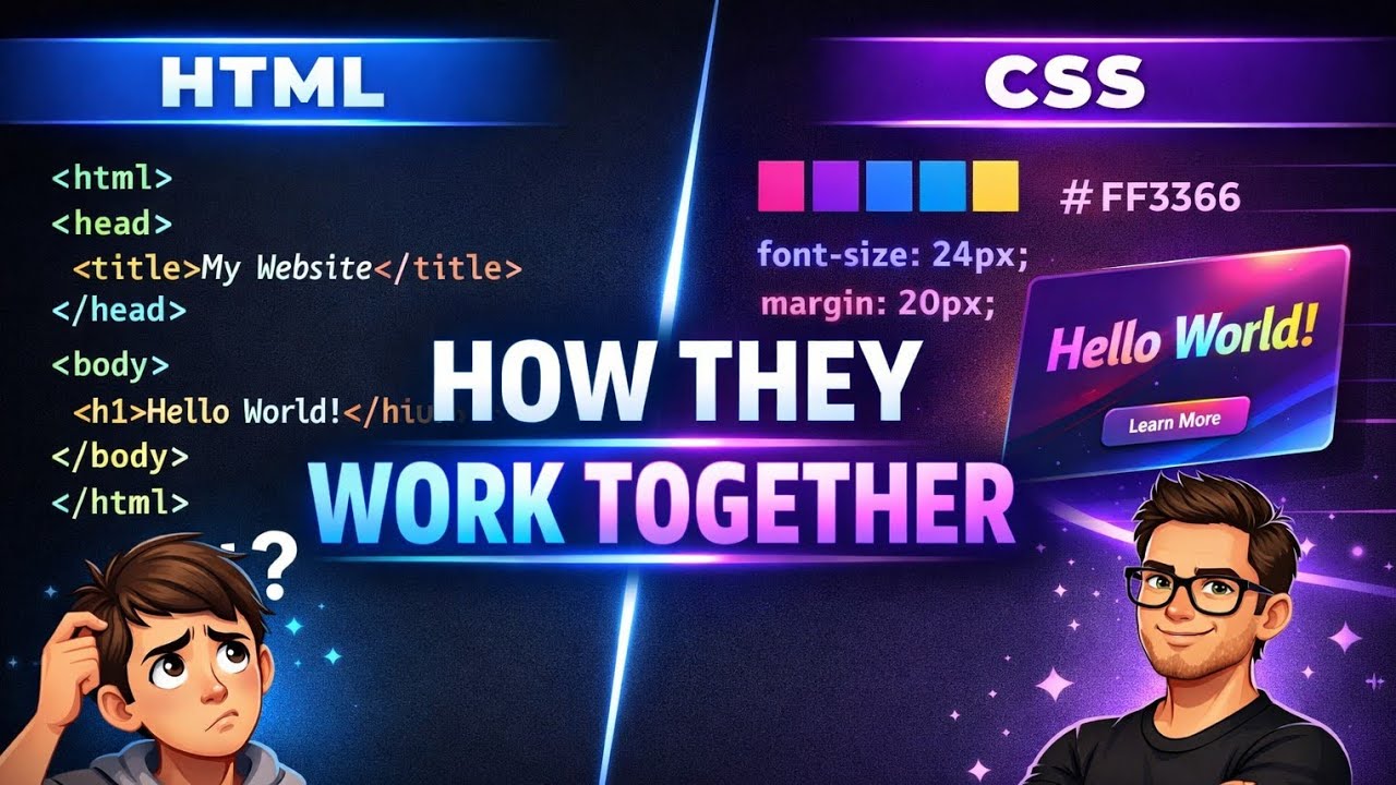 How HTML & CSS Work Together (2026) | Complete Beginner Guide ...