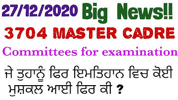 3704 Master Cadre Commitees for Examination ਜੇ ਤੁਹਾਨੂੰ  exam ਵਿੱਚ ਕੋਈ ਇਤਰਾਜ ਦਿਖਾਈ ਦਿੰਦਾ ਹੈ ਤਾਂ?
