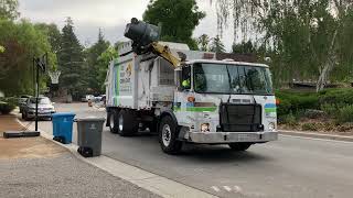 CNG Autocar ACX Heil Durapack Python Dumping Compost/Organics Carts (13341)