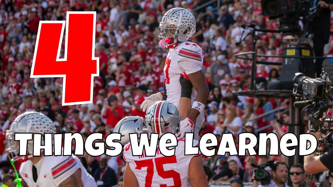 4 Things We Learned From Ohio State's 34-0 Win Over Wisconsin - YouTube