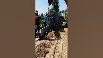 Precast wall panels installation process #smartwork #goodtools