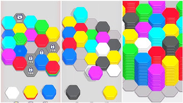 Hexa Sort Gameplay 8, Android Games ios Walkthrough Simulator Think Brain Puzzle
