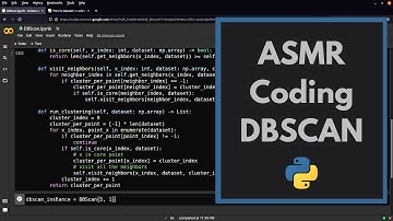 ASMR Coding: DBSCAN clustering algorithm with Python | keyboard typing | soft-spoken