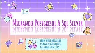 Migracion de  Posgresql a SqlServer