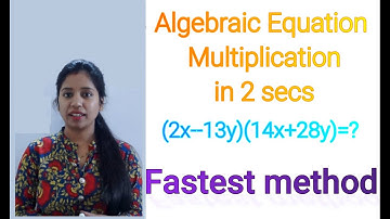 Fastest Algebraic Equation Multiplication || Vedic Maths for Algebraic Multipication