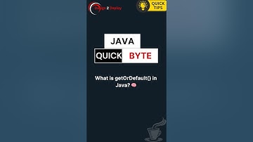 💡 Java Map Interview Tip: getOrDefault() Explained  #java #javaforbeginners #education
