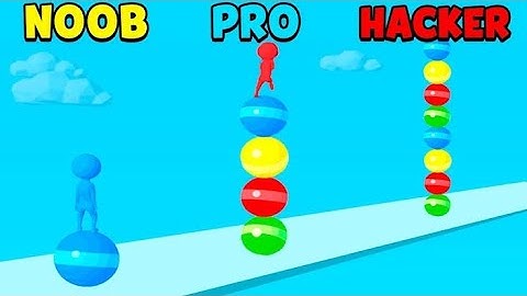 stack rider noob vs pro vs hacker - all max level (iOS, trailer) gameplay #stackrideralllevels