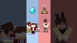 JJ Sister Rich or Poor Airdrops 🤑🔥 - MAIZEN Minecraft Animation #shorts #minecraftanimation