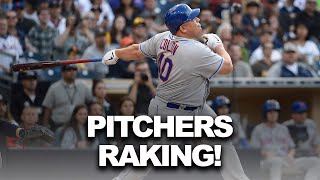 10 minutes of MLB pitchers RAKING!